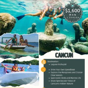 Cancun Speed Boat & Snorkel Adventure – Lagoon to Reef Experience